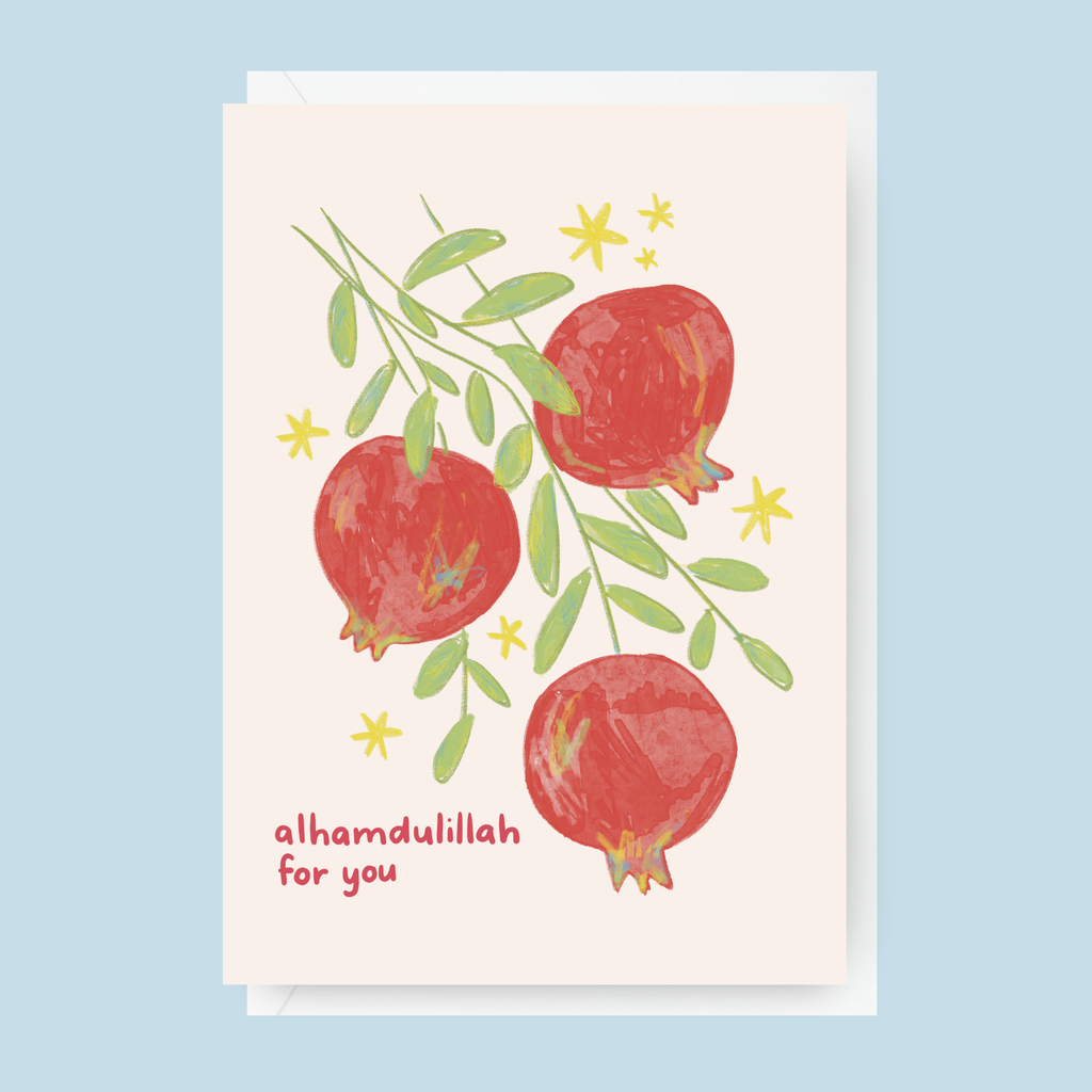 Appreciation Greeting Card- "Alhamdulilah for you"