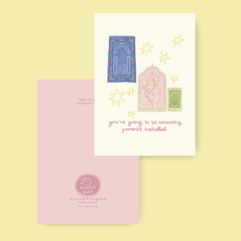 New Parents Greeting Card- "You’re going to be amazing parents inshallah"
