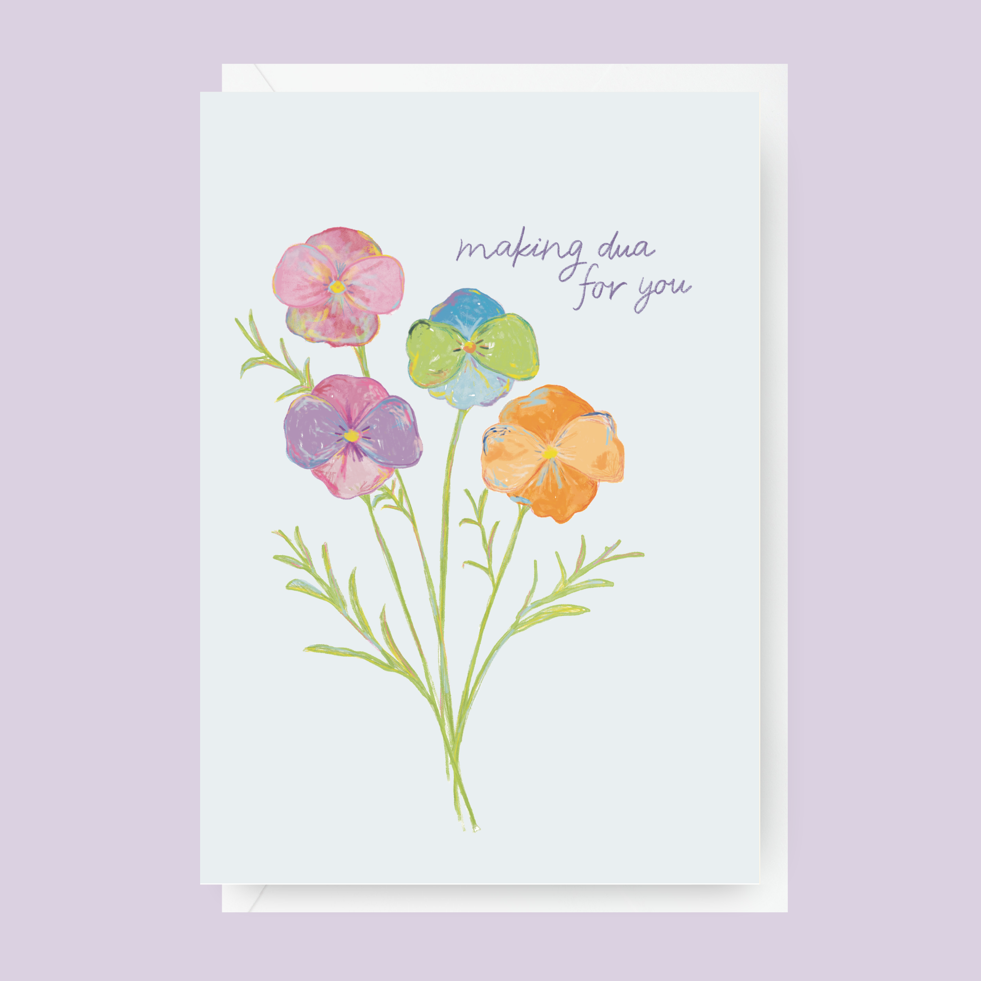 Well Wishes Greeting Card- "Making dua for you"